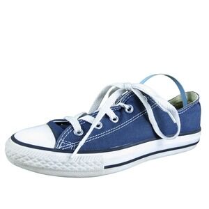 Converse Sneaker Low Top Boys Y 2 Medium Athletic Blue Fabric Lace Up‎
